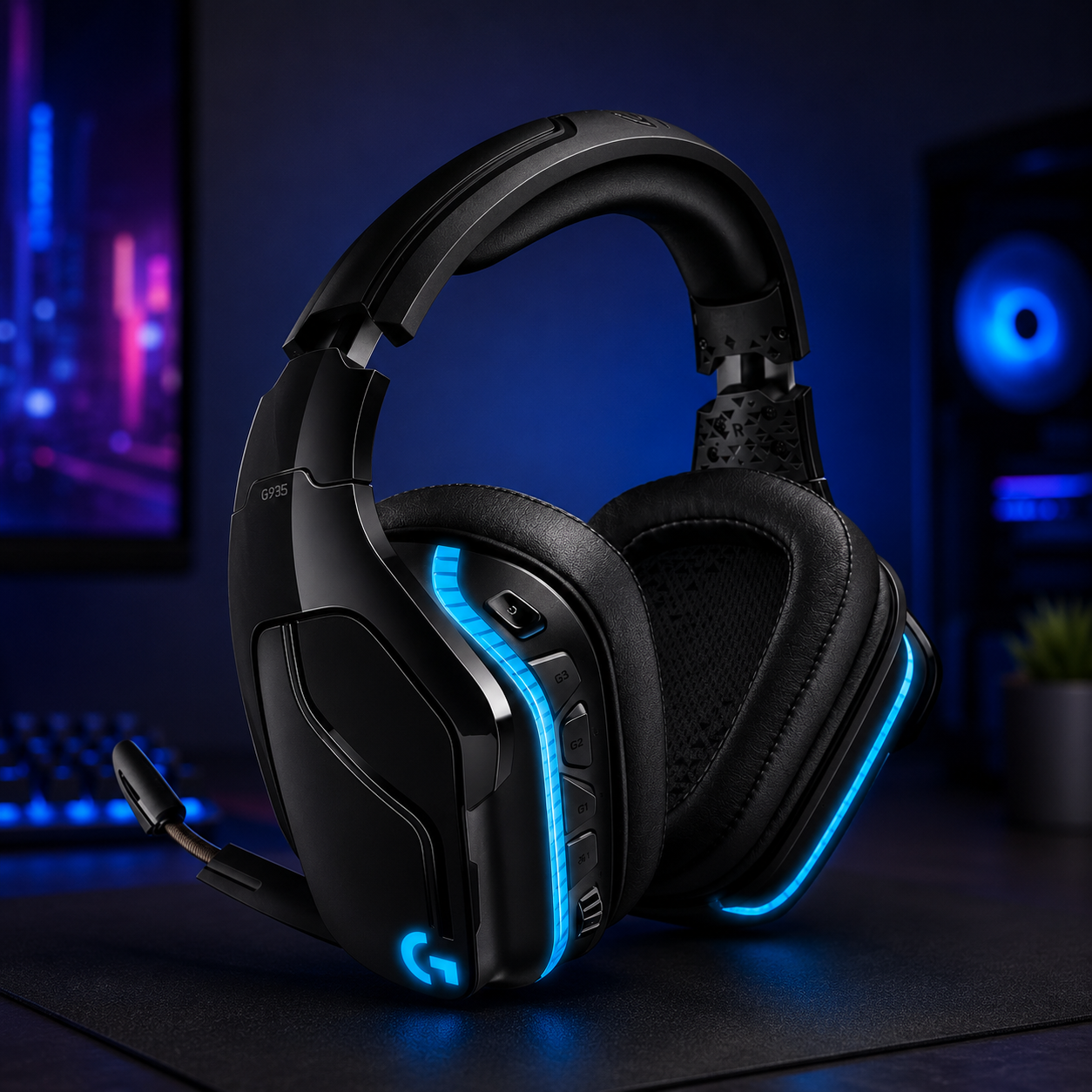 Fone De Ouvido Mic Logitech Gamer G935 Lightsync S/fio