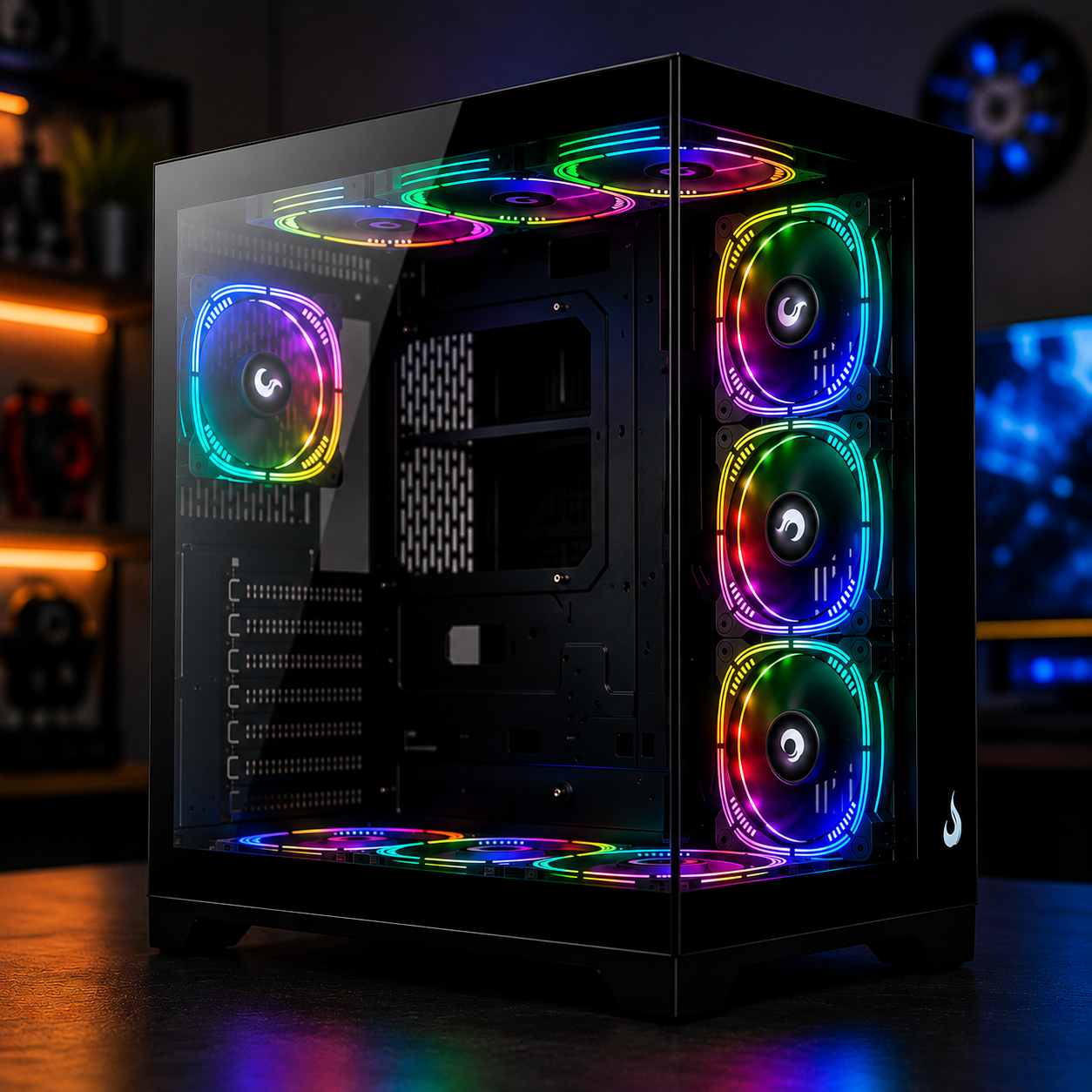 Gabinete Gamer Rise Mode Standard V2 Com 10 Fans Aura Argb