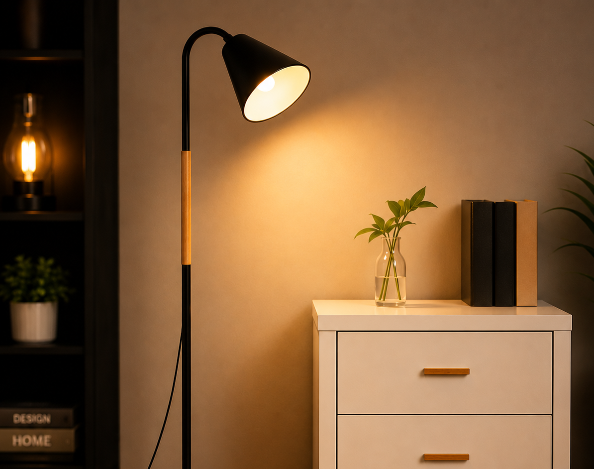 Luminária Abajur Metal Articulada Pedestal Chão Coluna Leitura