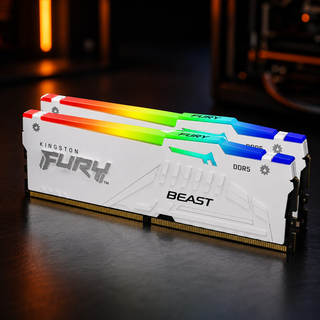 Memoria Ram Kingston Fury Beast White Rgb Ddr5 6000mt/s 64gb